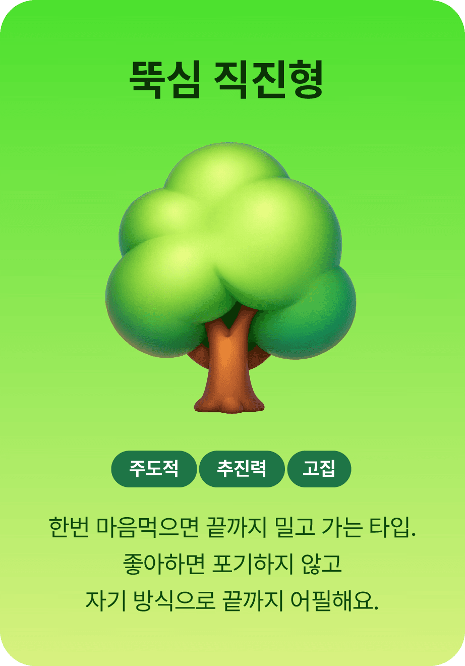 뚝심 직진형